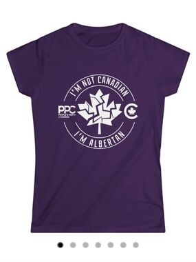 Anti-Liberal “I'm Not Canadian I'm Albertan” Women's Modern Fit T-Shirt